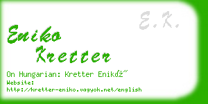 eniko kretter business card